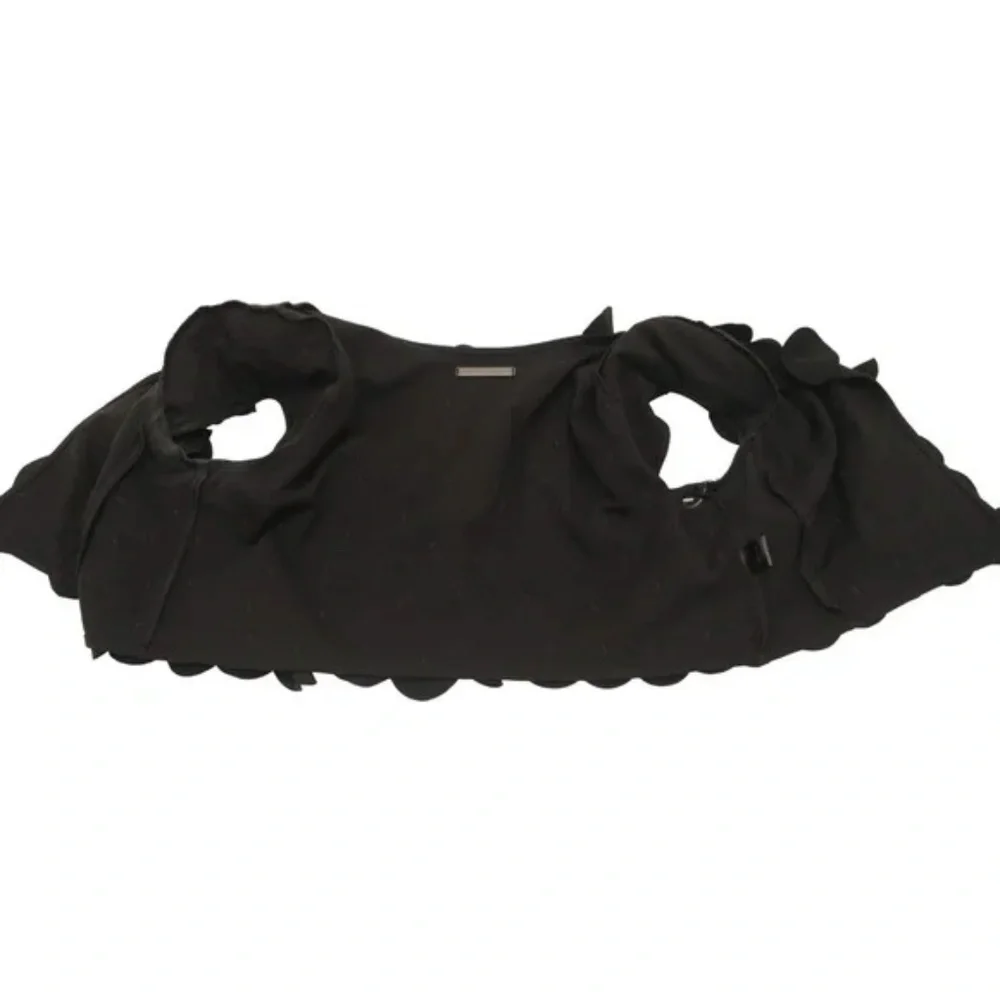 JOSIE NATORI Black Vest Cape Cardigan Front Hook Sz M - Picture 6 of 8